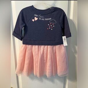 NWT Old Navy Princess TutTulle Sweatshirt Dress 3T